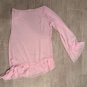 Tularosa Pink Sheer Cover-Up